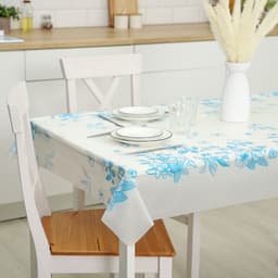 Скатерть без основы одноразовая двухсторонняя «Лилии», 110×180 см, рулон 5 шт., белая