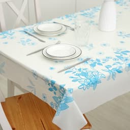 Скатерть без основы одноразовая двухсторонняя «Лилии», 110×180 см, рулон 5 шт., белая