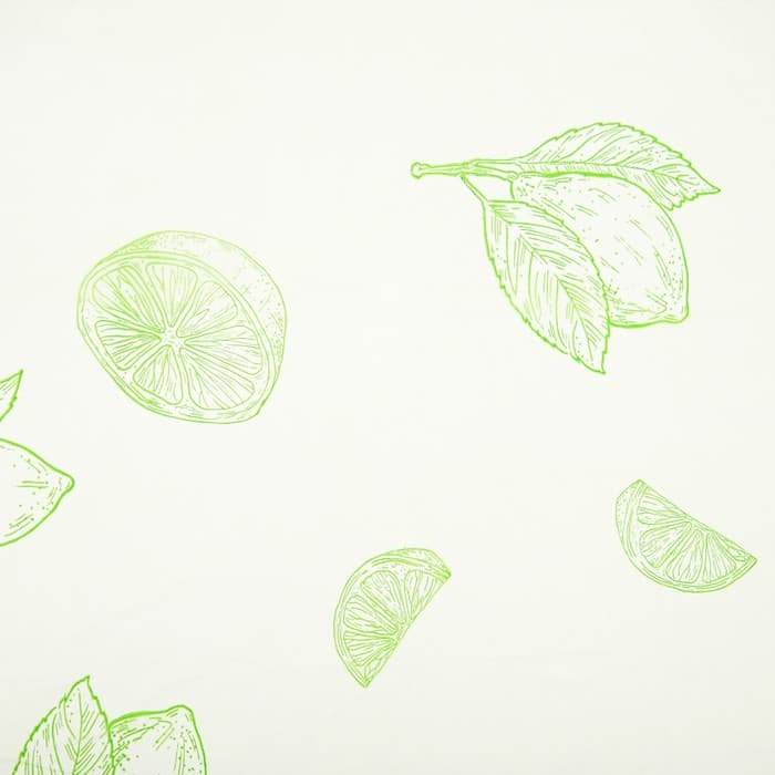 Скатерть без основы одноразовая «Лимоны», 110×150 см, белая