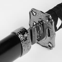 Макет оружия «Сувенирные катаны на подставке 3в1. Чёрный глянец», подарочный набор, ножны дерево, 53 см; 76 см; 101 см