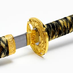 Макет оружия «Сувенирная катана. Ветер», чёрные ножны, золотистая обмотка, 102 см