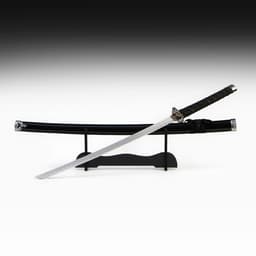 Макет оружия «Сувенирная катана на подставке. Хизока», 100 см, клинок 53 см, чёрная