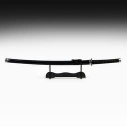 Макет оружия «Сувенирная катана на подставке. Хизока», 100 см, клинок 53 см, чёрная