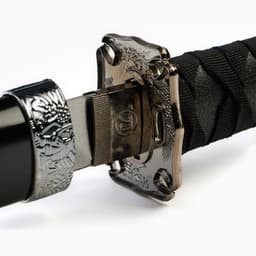 Макет оружия «Сувенирная катана на подставке. Хизока», 100 см, клинок 53 см, чёрная