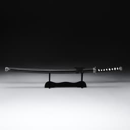 Макет оружия «Сувенирная катана на подставке. Хизока», 100 см, клинок 53 см, чёрная