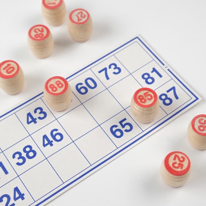 Русское лото деревянное Десятое Королевство «Русские узоры», 24 карточки, 100 фишек, 90 бочонков