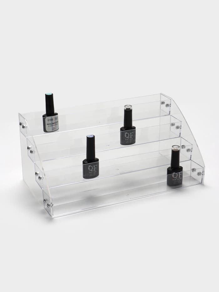 Подставка под лаки 4 этажа, 31.3×14.4×18.3 см, оргстекло 2 мм