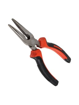 Длинногубцы ЛОМ, шлифованные, двухкомпонентные рукоятки, 160 мм