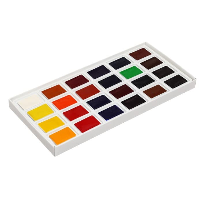 Акварель художественная в кюветах «ЗХК. Сонет», 24 цвета × 2.5 мл