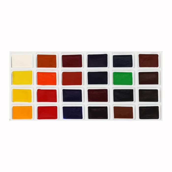 Акварель художественная в кюветах «ЗХК. Сонет», 24 цвета × 2.5 мл