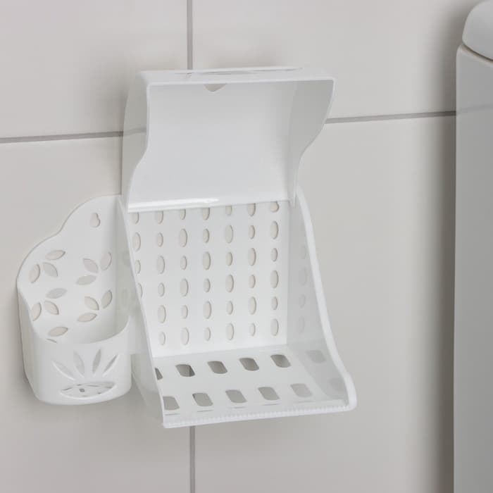 Держатель для туалетной бумаги и освежителя воздуха Альтернатива, пластик, 17.5×13×11.5 см, МИКС