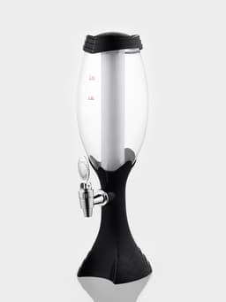 Башня пивная «Вавилон», 2 л, колба для льда, подсветка, батарейки Ag10, пластик, чёрная