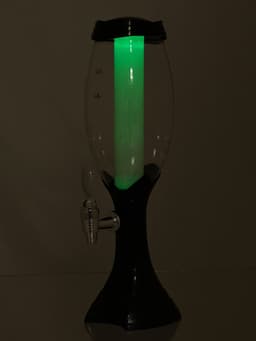 Башня пивная «Вавилон», 2 л, колба для льда, подсветка, батарейки Ag10, пластик, чёрная