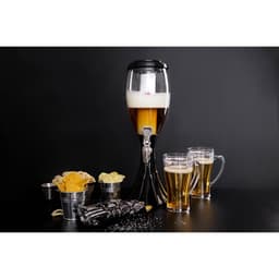 Башня пивная «Вавилон», 2 л, колба для льда, подсветка, батарейки Ag10, пластик, чёрная