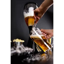 Башня пивная «Вавилон», 2 л, колба для льда, подсветка, батарейки Ag10, пластик, чёрная