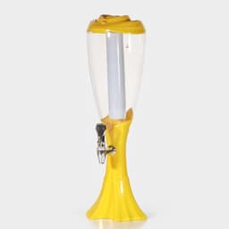 Башня пивная «Вавилон», 3 л, колба для льда, подсветка, батарейки cr 2032, пластик, жёлтая