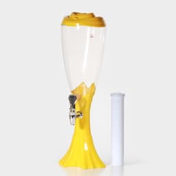 Башня пивная «Вавилон», 3 л, колба для льда, подсветка, батарейки cr 2032, пластик, жёлтая