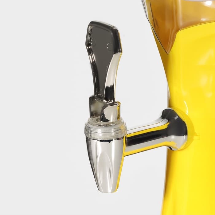 Башня пивная «Вавилон», 3 л, колба для льда, подсветка, батарейки cr 2032, пластик, жёлтая