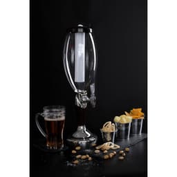 Башня пивная «Вавилон стиль», 3 л, колба для льда, подсветка, батарейки CR=2032, пластик, коричневая