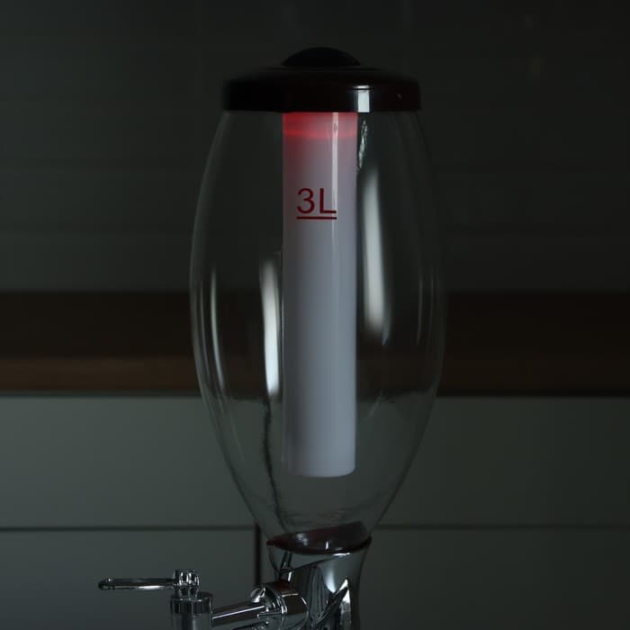 Башня пивная «Вавилон стиль», 3 л, колба для льда, подсветка, батарейки CR=2032, пластик, коричневая