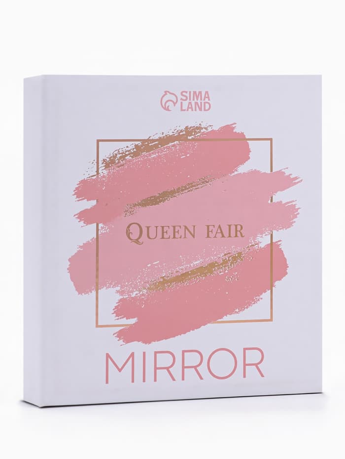 Зеркало настольное, круглое, на ножке, 21×13.5 см, (d=13.5 см), серебристое