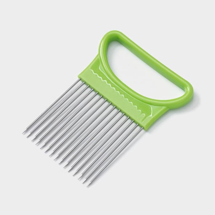 Держатель для нарезки лука Доляна, 11×8 см, зелёный