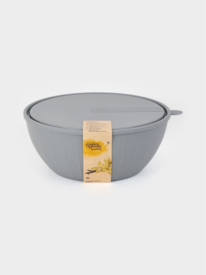 Салатник с крышкой Giaretti Vanilla, 5 л, пластик, МИКС