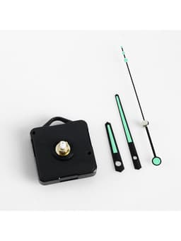 Часовой механизм со стрелками «Соломон-10», плавный ход, шток 16 мм, стрелки 52/73/88 мм, светящиеся