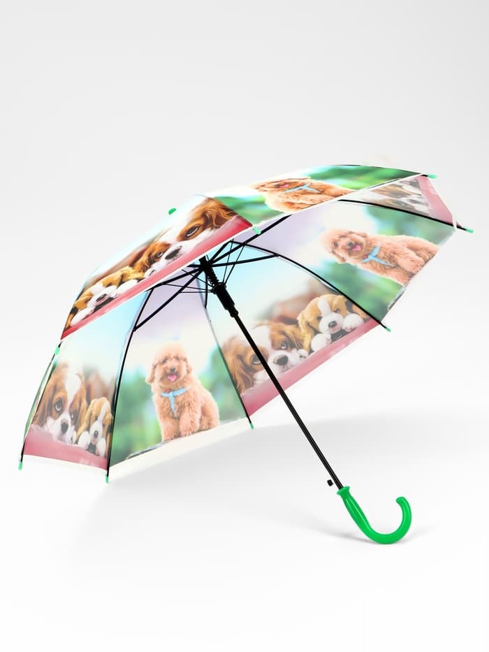 Зонт - трость детский «Зверюшки», полуавтоматический, 8 спиц, R=41/47 см, d=82 см, МИКС