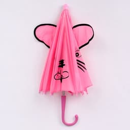 Зонт детский механический «Животные», r — 24 см, с ушками, цвет МИКС