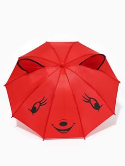 Зонт детский механический «Животные», r — 24 см, с ушками, цвет МИКС