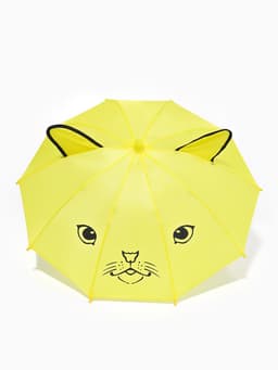 Зонт детский механический «Животные», r — 24 см, с ушками, цвет МИКС