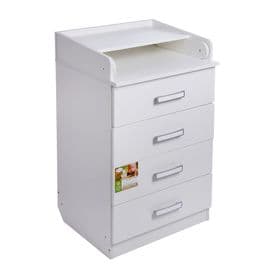 Комод детский пеленальный Фея 1560, 4 выдвижных ящика, цвет белый