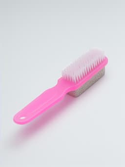 Пемза для педикюра, с щёткой, двусторонняя, 15.5 см, МИКС