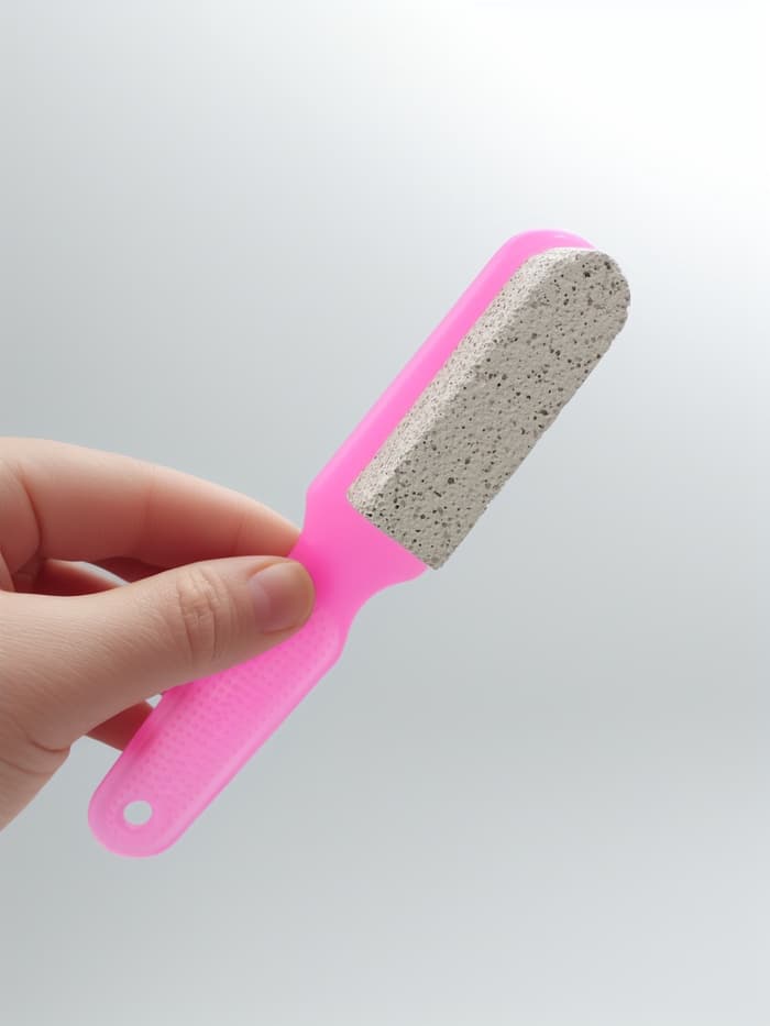 Пемза для педикюра, с щёткой, двусторонняя, 15.5 см, МИКС