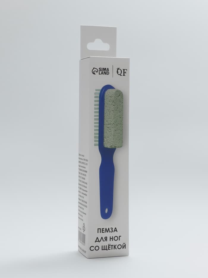 Пемза для педикюра, с щёткой, двусторонняя, 15.5 см, МИКС