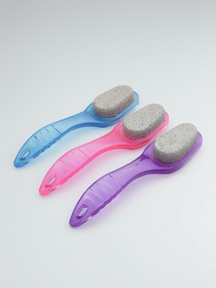 Пилка для пяток, камень/пемза, двусторонняя, 20 см, МИКС