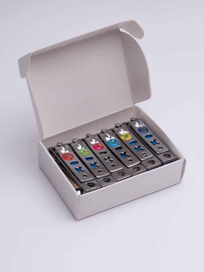 Кусачки книпсер маникюрные, с пилкой, 5.5 см, в коробке, МИКС