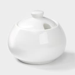 Сахарница с крышкой Wilmax, 210 мл, фарфор, белая