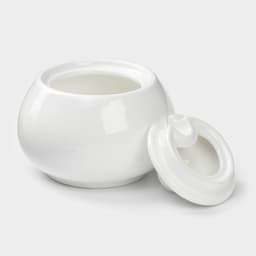 Сахарница с крышкой Wilmax, 210 мл, фарфор, белая