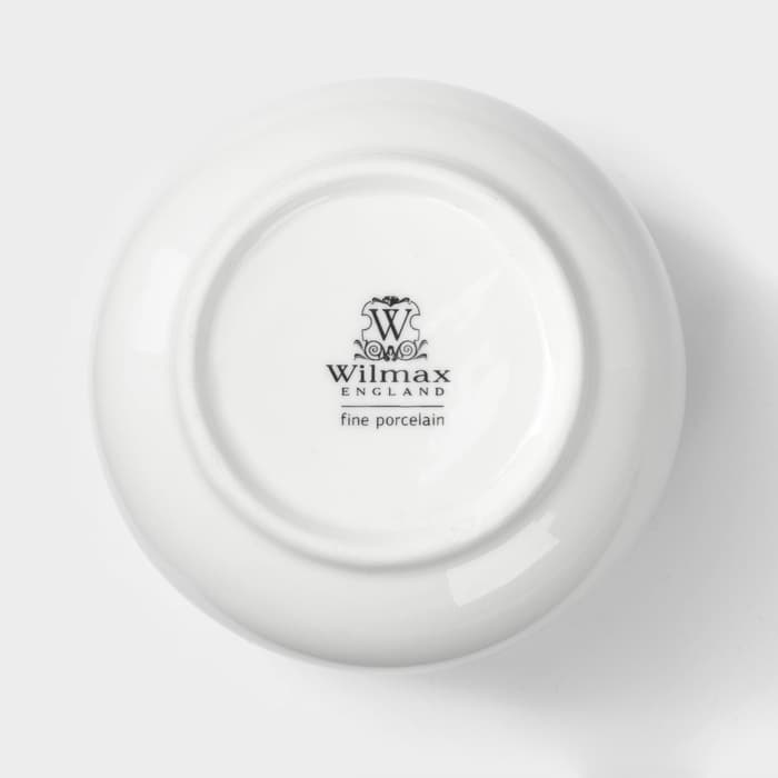 Сахарница с крышкой Wilmax, 210 мл, фарфор, белая