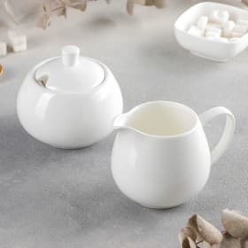 Набор сервировочный, 2 шт.: сахарница 210 мл, молочник 210 мл