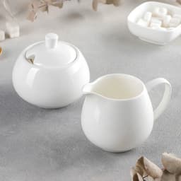 Набор сервировочный, 2 шт.: сахарница 210 мл, молочник 210 мл