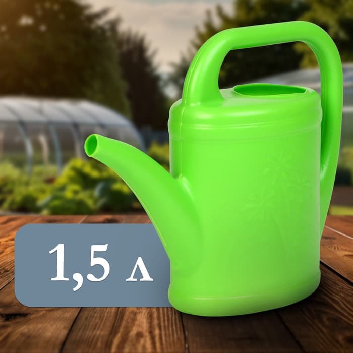 Лейка, 1.5 л, без рассеивателя, носик d=10 мм, зелёная