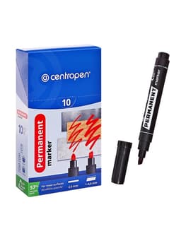 Маркер перманентный Centropen 8576, чёрный, узел 5.0 мм, линия 1-4.6 мм