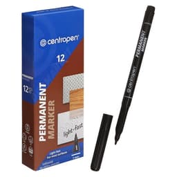 Маркер перманентный Centropen 2536, чёрный, узел 2.0 мм, линия 1 мм