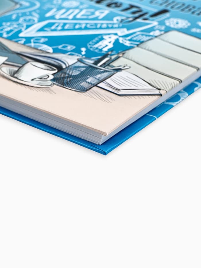 Ежедневник А5, 80 листов в твердой обложке «Скорей бы понедельник и снова на работу»