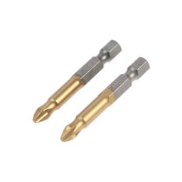 Биты ТУНДРА, намагниченные, сталь S2, 58-60 HRC, TiN, PH2×50 мм, 2 шт.