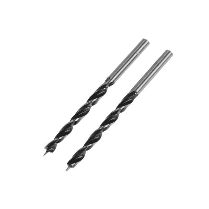 Сверло по дереву ТУНДРА, цилиндрический хвостовик, 4×75 мм, 2 шт.