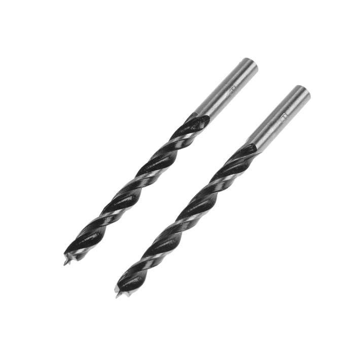 Сверло по дереву ТУНДРА, цилиндрический хвостовик, 6×93 мм, 2 шт.